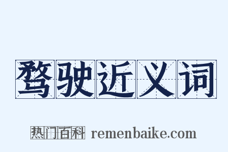 骛驶近义词是什么意思的图片
